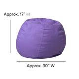 English Elm EE1753 Contemporary Small Bean Bag Purple EEV-13348