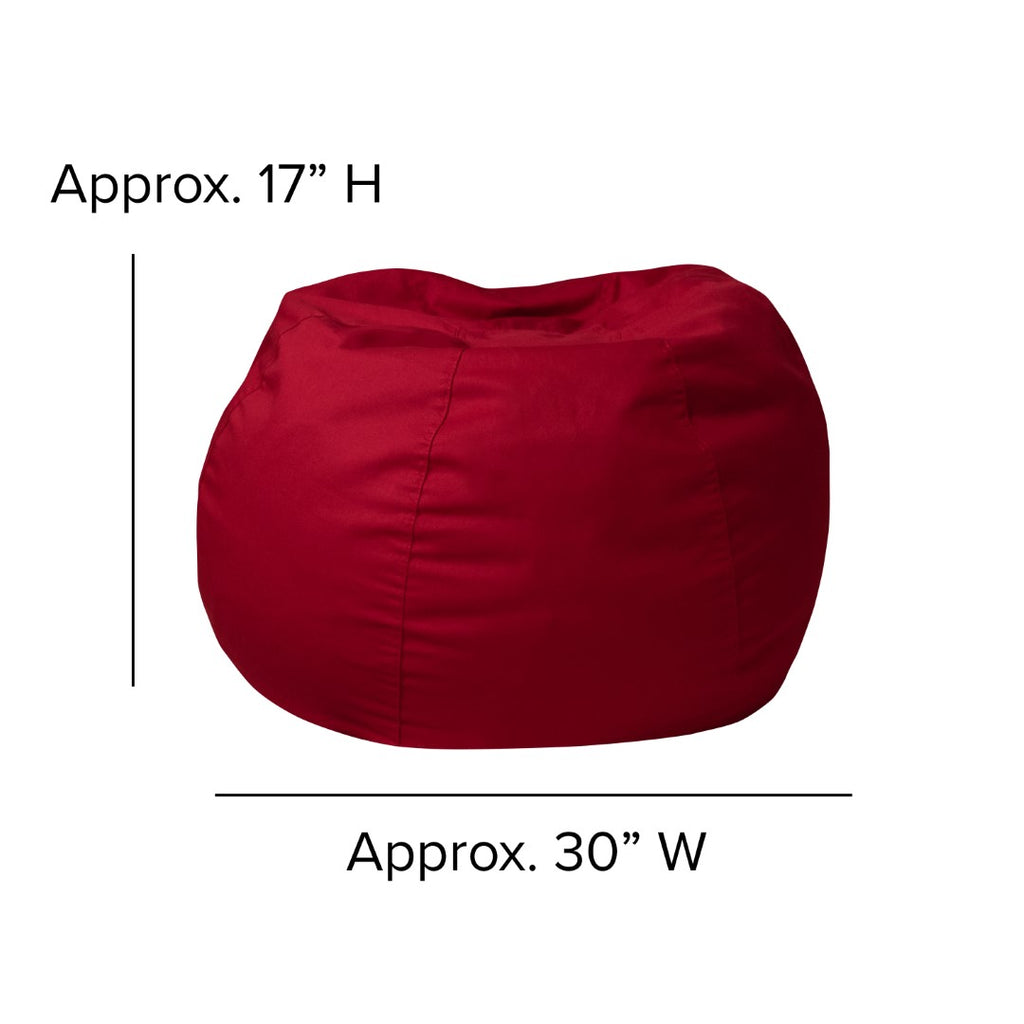 English Elm EE1753 Contemporary Small Bean Bag Red EEV-13349