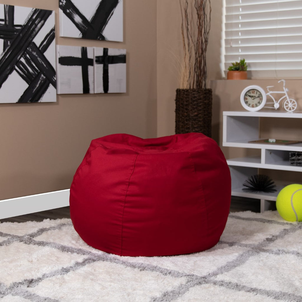 English Elm EE1753 Contemporary Small Bean Bag Red EEV-13349