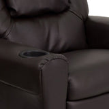 English Elm EE1755 Contemporary Kids Recliner Brown LeatherSoft EEV-13368