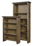 Aspenhome Alder Grove Rustic Bookcase 60"H 1 fixed & 2 adj shelves DG3460-TOB