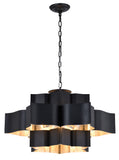 Bethel Matte Black Chandelier in Metal