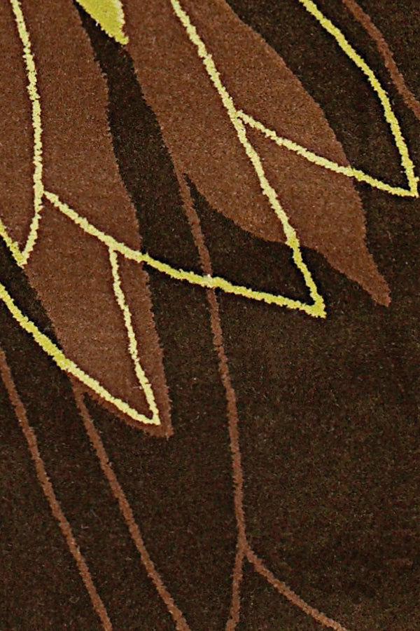 Chandra Rugs Dharma 100% Wool Hand-Tufted Contemporary Rug Brown/Green 7'9 Round