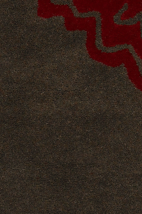 Chandra Rugs Dharma 100% Wool Hand-Tufted Contemporary Rug Dark Brown/Orange/Red/Green/Yellow 7'9 Round