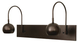 Direct Wire Halo double shade LED picture light in mahogany bronze
