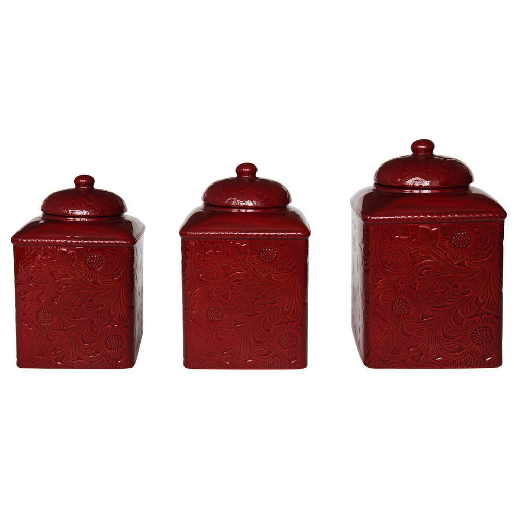 HiEnd Accents Savannah Canister Set DI4001CS-OS-CR Cream Ceramic 6x6x9