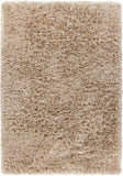 Chandra Rugs Diano 100% Polyester Hand-Woven Shag Rug Tan 9' x 13'