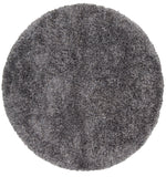 Chandra Rugs Diano 100% Polyester Hand-Woven Shag Rug Grey 7'9 Round