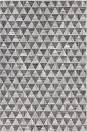 Chandra Rugs Dinah 50% Wool + 50% Viscose Hand-Woven Contemporary Rug Black/Grey 7'9 x 10'6