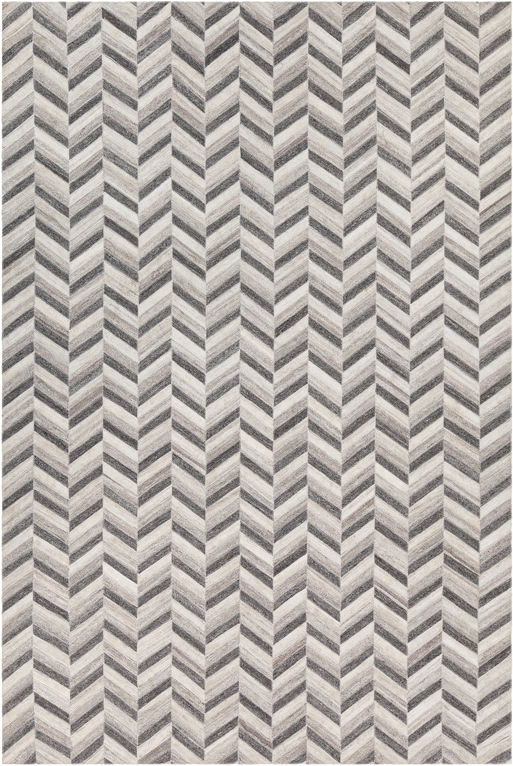 Chandra Rugs Dinah 50% Wool + 50% Viscose Hand-Woven Contemporary Rug Black/Grey/Brown 7'9 x 10'6