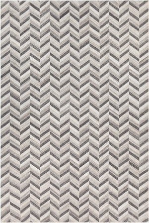 Chandra Rugs Dinah 50% Wool + 50% Viscose Hand-Woven Contemporary Rug Black/Grey/Brown 7'9 x 10'6