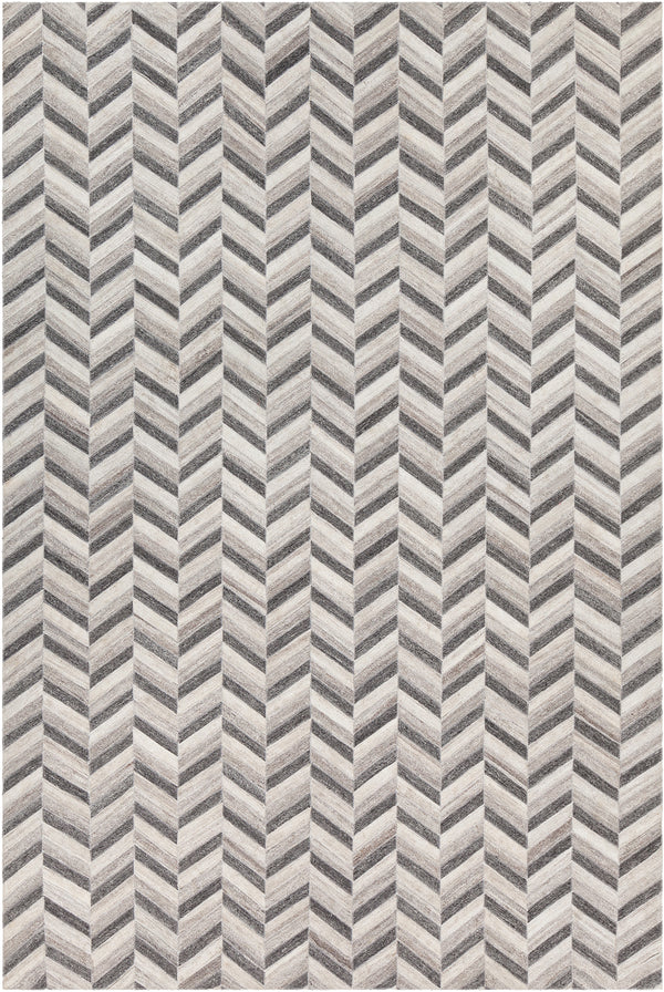 Chandra Rugs Dinah 50% Wool + 50% Viscose Hand-Woven Contemporary Rug Black/Grey/Brown 7'9 x 10'6