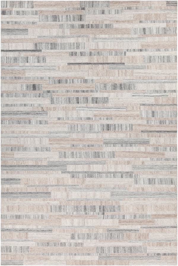 Chandra Rugs Dinah 50% Wool + 50% Viscose Hand-Woven Contemporary Rug Black/Grey/Brown 7'9 x 10'6