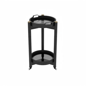 Trio Round Bar Cart - Charcoal