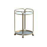 Radius Round Bar Cart - Brass