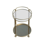 Radius Round Bar Cart - Brass