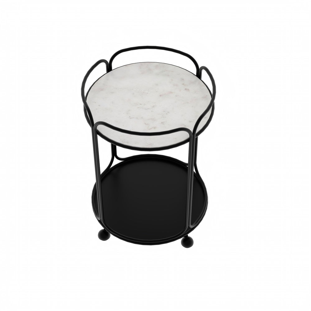 Radius Round Bar Cart - Black