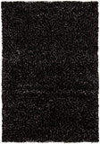 Chandra Rugs Dior 100% Polyester Hand-Woven Contemporary Shag Rug Black/White 9' x 13'