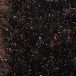 Chandra Rugs Dior 100% Polyester Hand-Woven Contemporary Shag Rug Brown/Black 9' x 13'