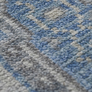 AMER Rugs Divine DIV-1 Hand-Knotted Bordered Transitional Area Rug Blue 10' x 14'