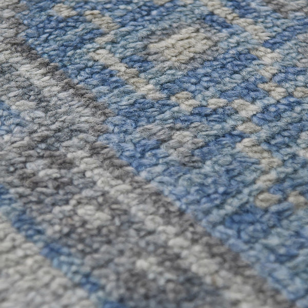 AMER Rugs Divine DIV-1 Hand-Knotted Bordered Transitional Area Rug Blue 10' x 14'