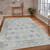 AMER Rugs Divine DIV-2 Hand-Knotted Bordered Transitional Area Rug Beige 10' x 14'