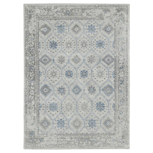 AMER Rugs Divine DIV-2 Hand-Knotted Bordered Transitional Area Rug Beige 10' x 14'