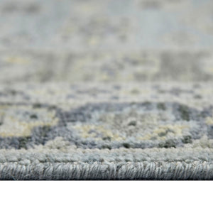 AMER Rugs Divine DIV-3 Hand-Knotted Bordered Transitional Area Rug Sky Blue 10' x 14'