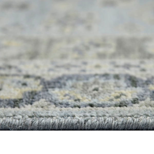 AMER Rugs Divine DIV-3 Hand-Knotted Bordered Transitional Area Rug Sky Blue 10' x 14'