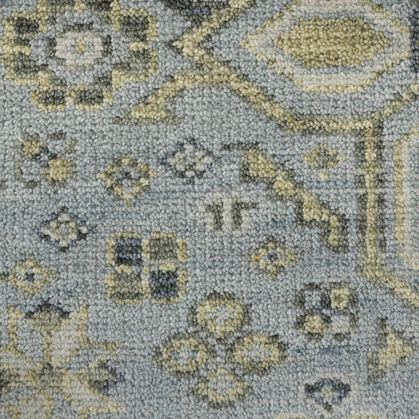 AMER Rugs Divine DIV-3 Hand-Knotted Bordered Transitional Area Rug Sky Blue 10' x 14'
