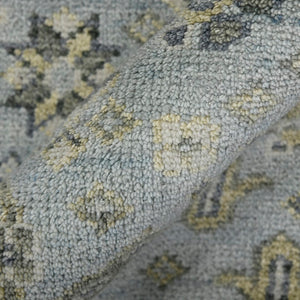 AMER Rugs Divine DIV-3 Hand-Knotted Bordered Transitional Area Rug Sky Blue 10' x 14'