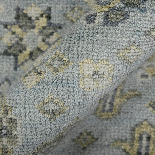 AMER Rugs Divine DIV-3 Hand-Knotted Bordered Transitional Area Rug Sky Blue 10' x 14'