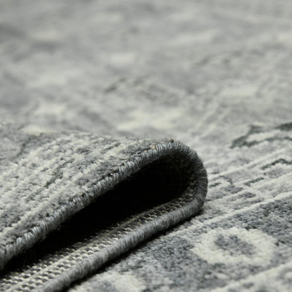 AMER Rugs Divine DIV-4 Hand-Knotted Bordered Transitional Area Rug Gray 10' x 14'