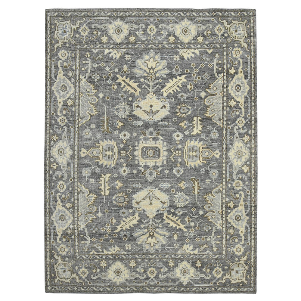 AMER Rugs Divine DIV-5 Hand-Knotted Bordered Transitional Area Rug Brown 10' x 14'