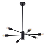 Bethel Matte Black Chandelier in Metal