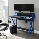Jasper LED Gaming Desk Blue