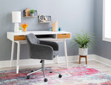 Imogen QUILTED OFFICE CHAIR GREY