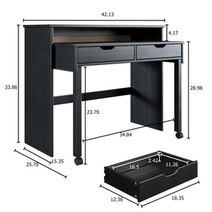 Cary Extendable Console Desk Black