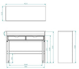 Cary Extendable Console Desk Natural