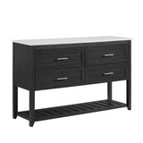 Walker Edison Rhett Transitional/Modern 54" 4-Door Wood Buffet DKBURHEGRWM