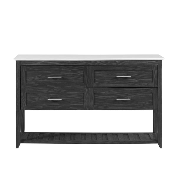 Walker Edison Rhett Transitional/Modern 54" 4-Door Wood Buffet DKBURHEGRWM