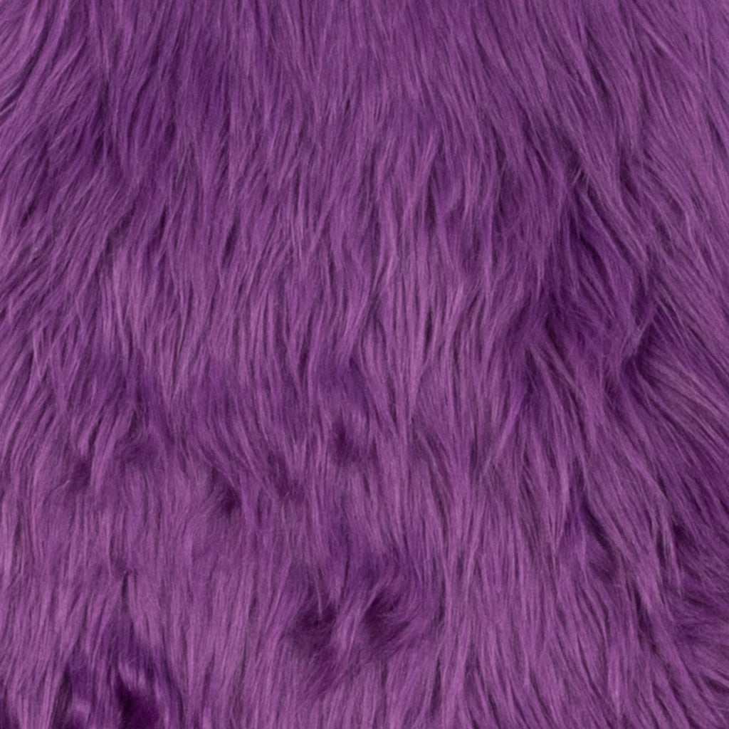 English Elm EE1759 Contemporary Commercial Grade Furry Chair Purple EEV-13401