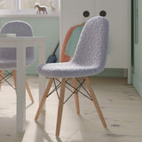 English Elm EE1758 Modern Commercial Grade Kids Furry Chair Gray EEV-13397