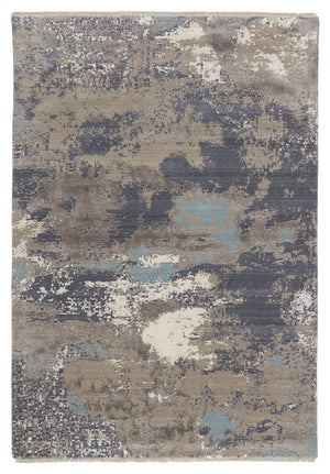 Jaipur Living Adriatic Abstract Gray/ Light Blue Area Rug (9'X12'6")