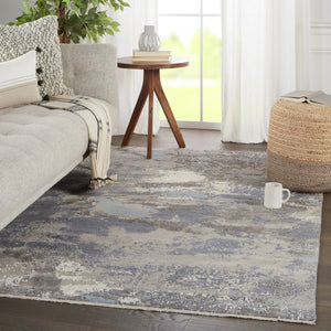Jaipur Living Adriatic Abstract Gray/ Light Blue Area Rug (9'X12'6")