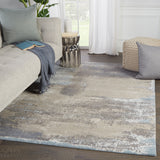 Jaipur Living Ionian Abstract Gray/ Blue Area Rug (9'X12'6")