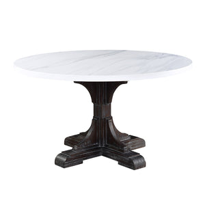 Gerardo Transitional Dining Table White Marble & Weathered Espresso DN00090-ACME