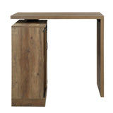 Quillon Industrial Bar Table Antique White & Rustic Oak Finish DN00153-ACME