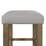 Charnell Transitional Counter Height Stool (Set-2) Gray PU(#P175) DN00552-ACME