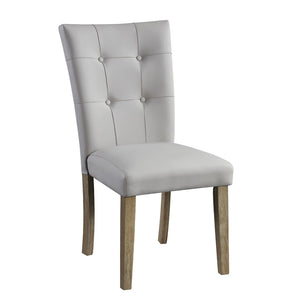 Charnell Transitional Side Chair (Set-2) Gray PU(#P175) DN00554-ACME